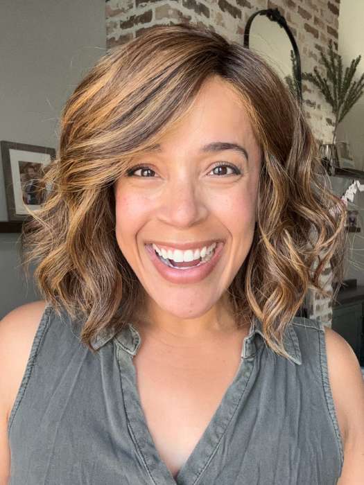 Brea @getwiggywithbrea wearing NYX by RENE OF PARIS in shade MARBLE-BROWN-R | Medium Brown Evenly Blended with Light Honey Brown With Dark Roots